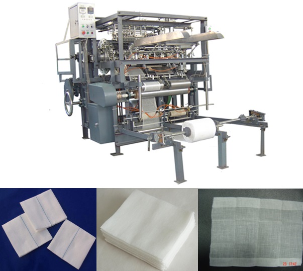 gauze compress / gauze swab folding machine
